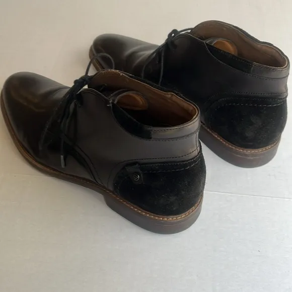 ALDO Black Suede and Leather LaceUp Boots