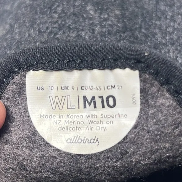 Allbirds grey Men's Wool slip on Loungers shoes size 10