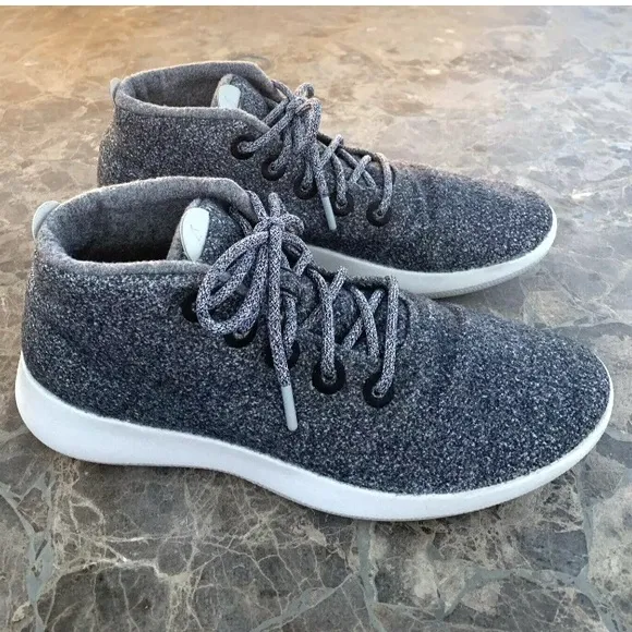 ALLBIRDS WRUM High Top Merino Wool Runner Up Mizzles Men's Sneakers Gray.