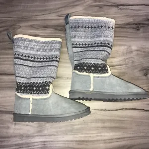 AMERICAN EAGLE FAIR ISLE NORDIC SWEATER BOOTS 8