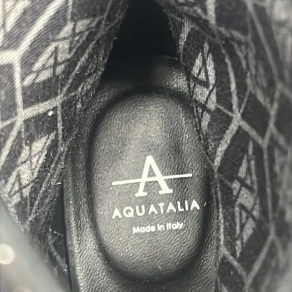 Aquatalia - Caylee Black Suede Zip Ankle Boots Women Size 8.5
