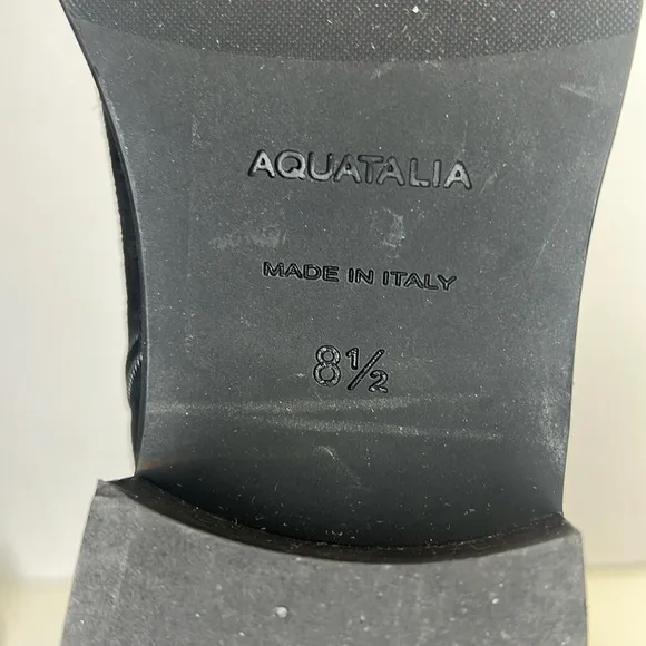 Aquatalia - Caylee Black Suede Zip Ankle Boots Women Size 8.5