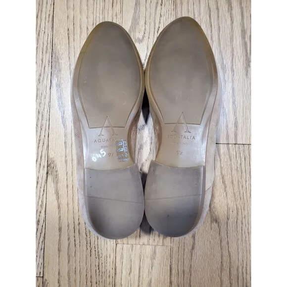 Aquatalia Made in Italy Women's 9.5 Suede Loafer Slip-On Shoes VGUC