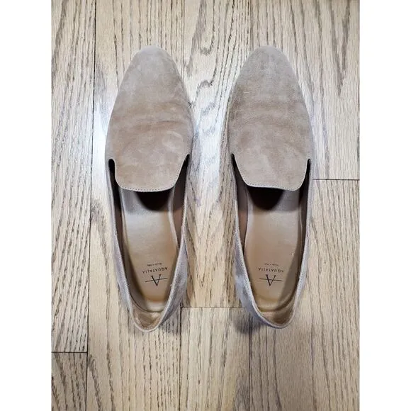 Aquatalia Made in Italy Women's 9.5 Suede Loafer Slip-On Shoes VGUC