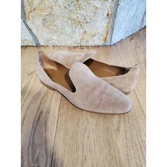 Aquatalia Made in Italy Women's 9.5 Suede Loafer Slip-On Shoes VGUC