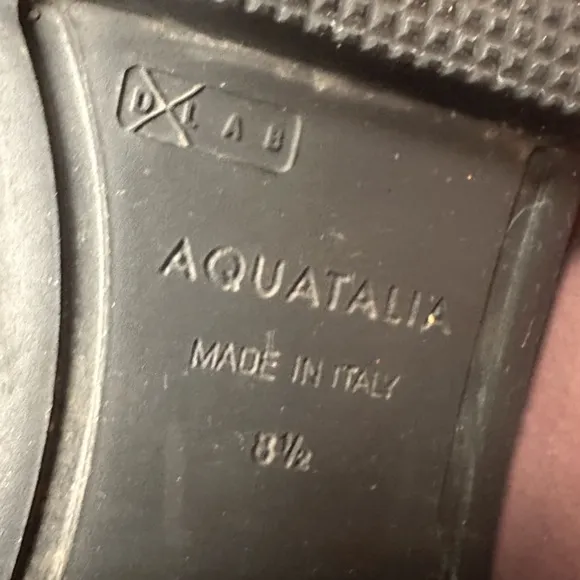 Aquatalia mid calf suede combat boots water resistant Made in Italy