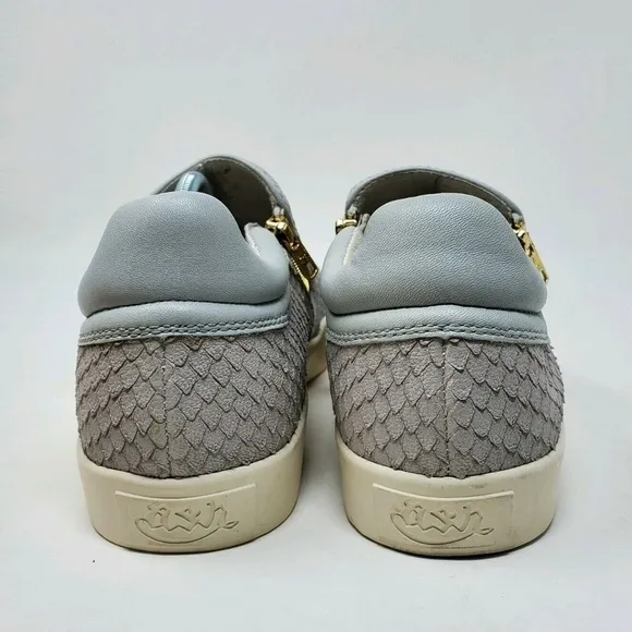 ASH Intense Gray Snake Scale Skate Zipper Sneaker