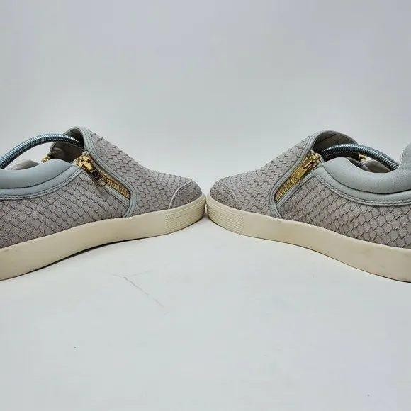 ASH Intense Gray Snake Scale Skate Zipper Sneaker