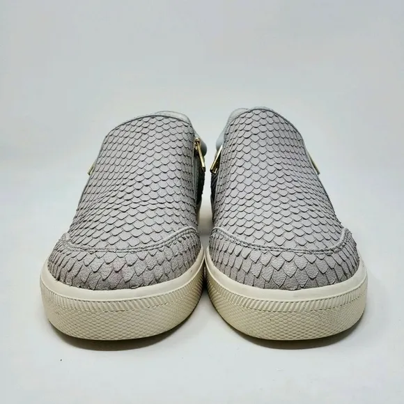 ASH Intense Gray Snake Scale Skate Zipper Sneaker
