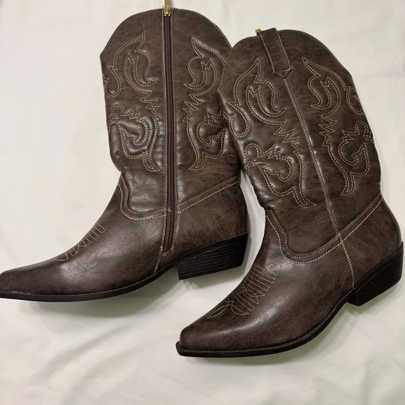 Avenue Brown Western Cowboy Boots 13W