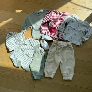 Baby Clothing Set with Stripes and Patterns