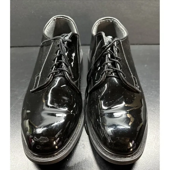Bates Uniform Oxford Shoes High Gloss Vibram Outsole SIZE 10D
