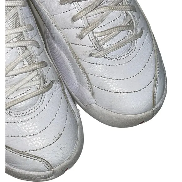 Big Boys Air Jordan 12 Retro “Fiba” White/Red Sneakers - 5Y (Women’s 6.5)