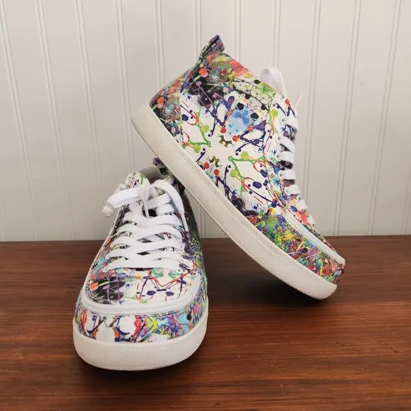 Billy Size 6W Kids Lilia's Eye Candy Classic DJR II High Tops Easy Access Shoe