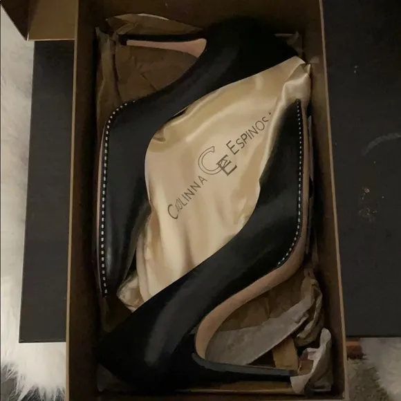Black leather Carolinna Espinosa shoes