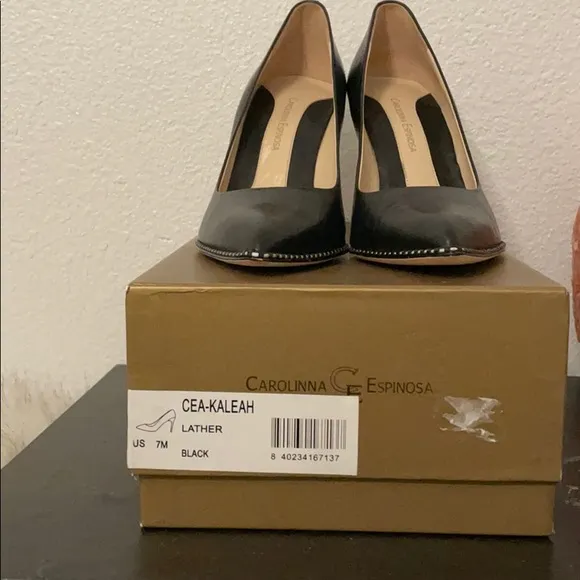 Black leather Carolinna Espinosa shoes