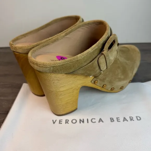 BNIB Veronica Beard Dacey Suede Clogs Womens size 8.5 $400