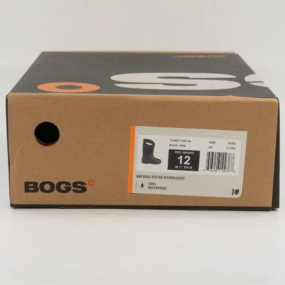 Bogs Kids Neo Classic Hi Handles Rain Boots size 7 - 12
