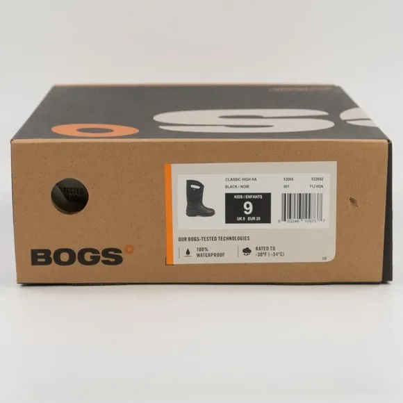 Bogs Kids Neo Classic Hi Handles Rain Boots size 7 - 12