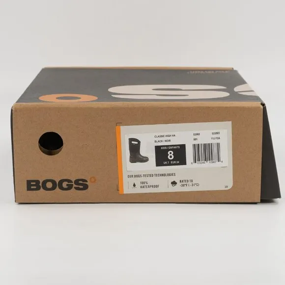 Bogs Kids Neo Classic Hi Handles Rain Boots size 7 - 12
