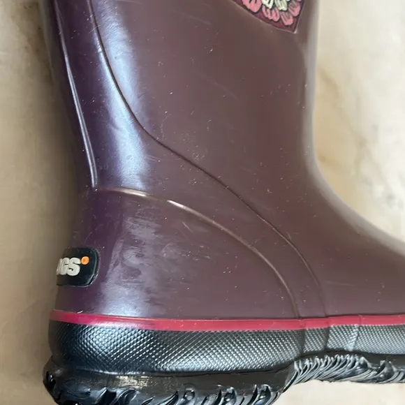 Bogs Women's Floral Purple Classic Pansies Waterproof Rain Snow Boots US7 EU38