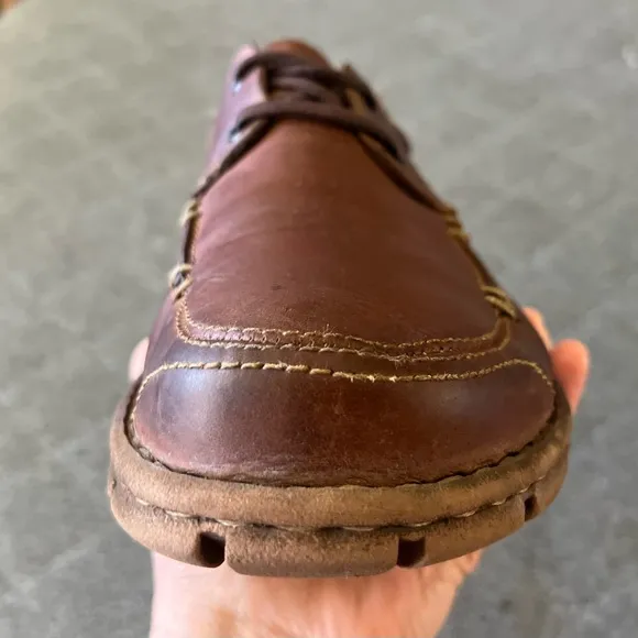 BORN Sz 11 Joel Brown Oiled Lace-up Rugged Leather Oxford Shoes Orig $115