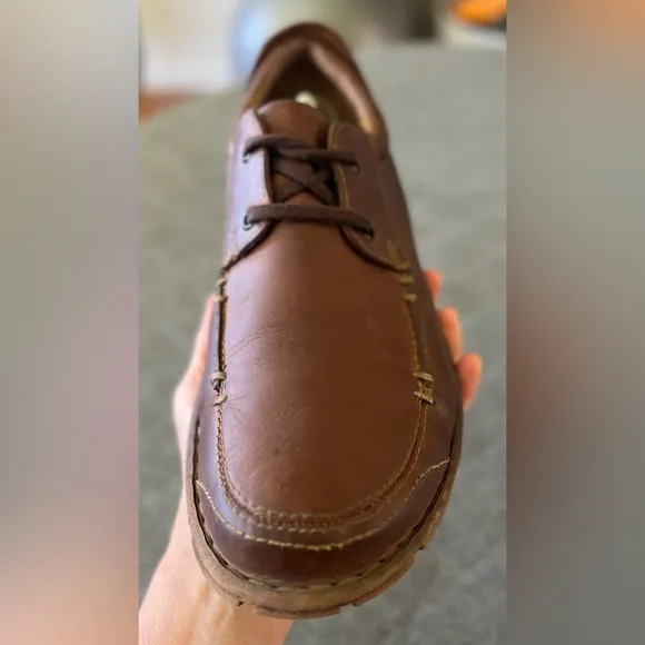 BORN Sz 11 Joel Brown Oiled Lace-up Rugged Leather Oxford Shoes Orig $115
