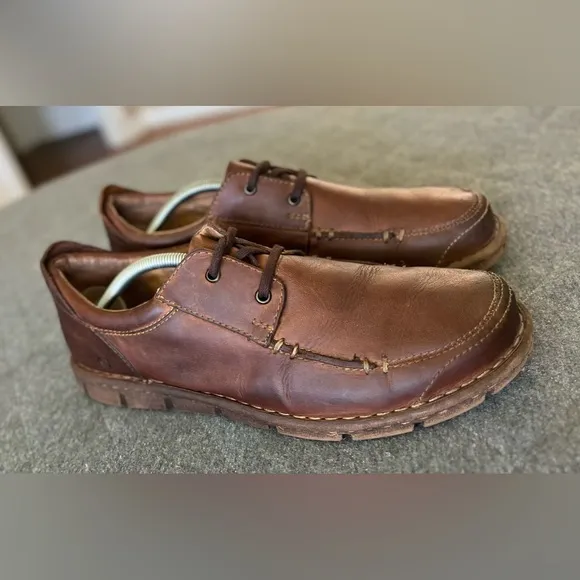 BORN Sz 11 Joel Brown Oiled Lace-up Rugged Leather Oxford Shoes Orig $115