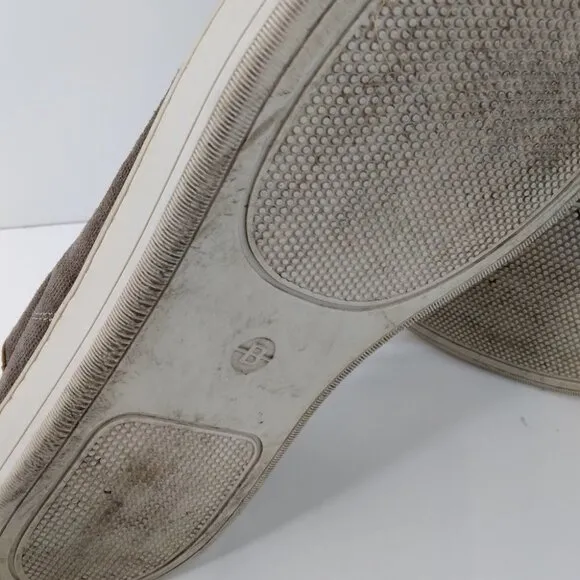 Broletto Taupe Leather Lace Up Sneakers Size 13