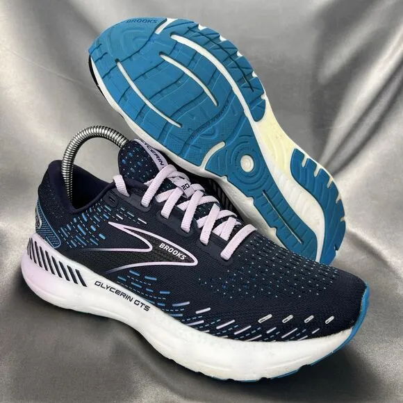 Brooks Glycerin 20 Running Shoes Women's 8 Sneakers 1203691B499 Blue Lilac Gym