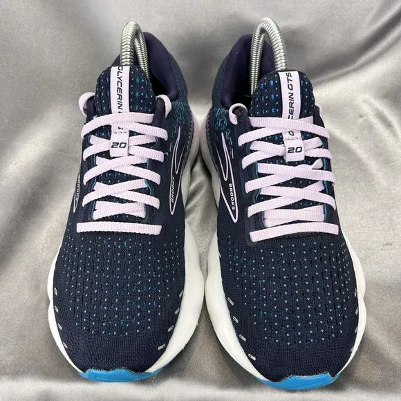 Brooks Glycerin 20 Running Shoes Women's 8 Sneakers 1203691B499 Blue Lilac Gym