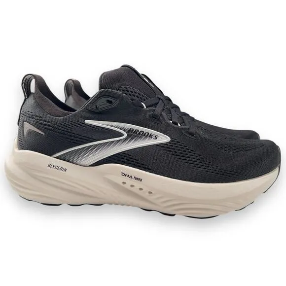 Brooks Glycerin 22 Womens 9.5 High Cushion Running Shoes Black White EUC!