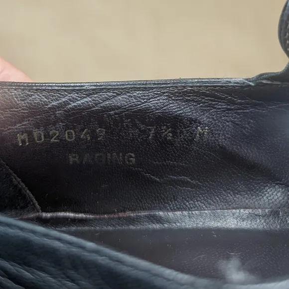 Bruno Magli &quot;Raging&quot; black calf leather slip on loafer men's size 7.5M shoes.