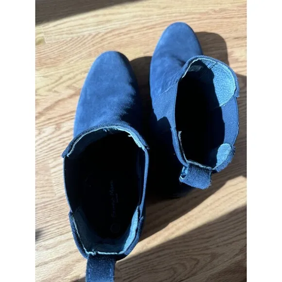 Bruno Marc Blue Suede Leather Chelsea Ankle Boots Men’s Size 10.5