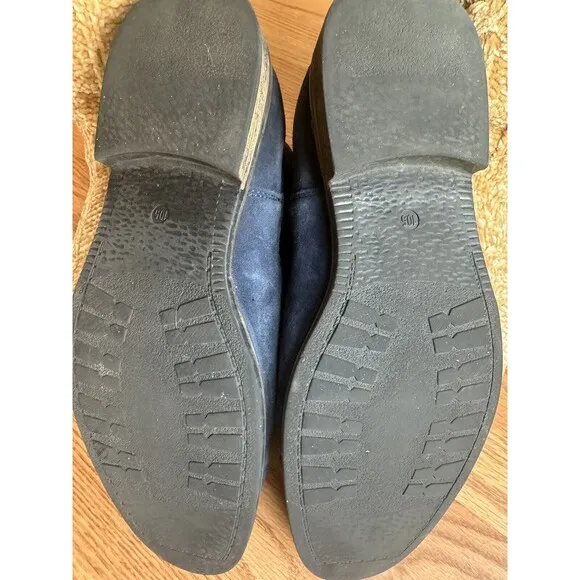 Bruno Marc Blue Suede Leather Chelsea Ankle Boots Men’s Size 10.5