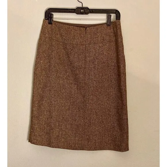 Calypso Cristianne Celle Wool Tweed Pencil Straight Skirt Classic Elegance ~Sz M