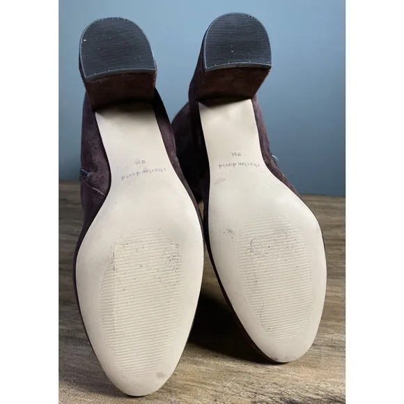 Charles David Womens Brilliant Brown Suede Boots Size 9 - Retail $299