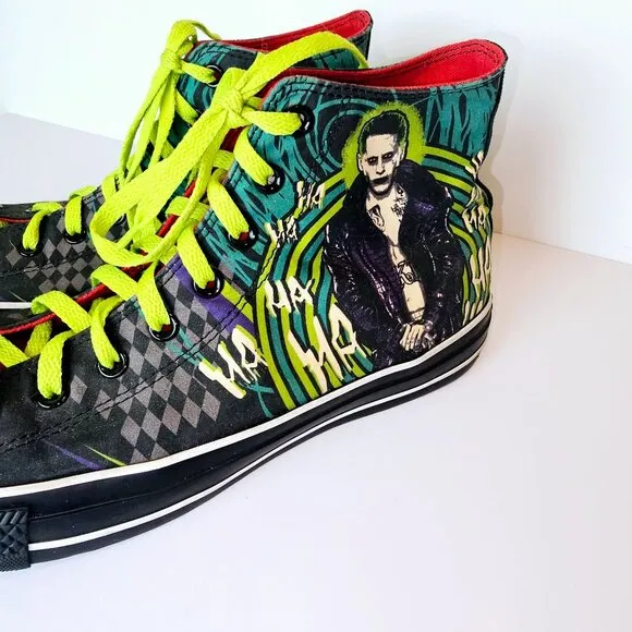 Chuck Taylor Converse All Star DC Comics Heathens Joker In Squad We Trust Shoes