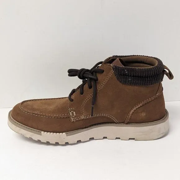 Clarks Barnes Mid Moc Toe Boots, Brown Suede, Men's 11