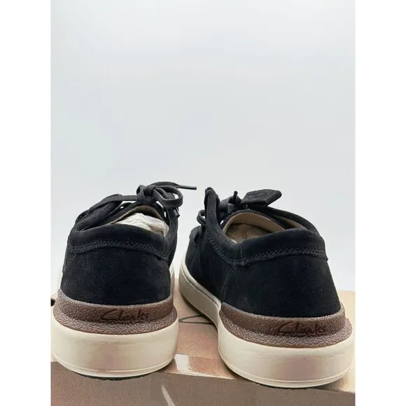 Clarks Court Lite Wally Black/White Suede Size 9.5 Mens New in Box‎