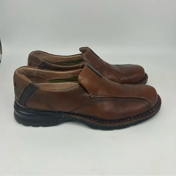 Clarks Gessler Step Loafers Slip on Leather Shoes