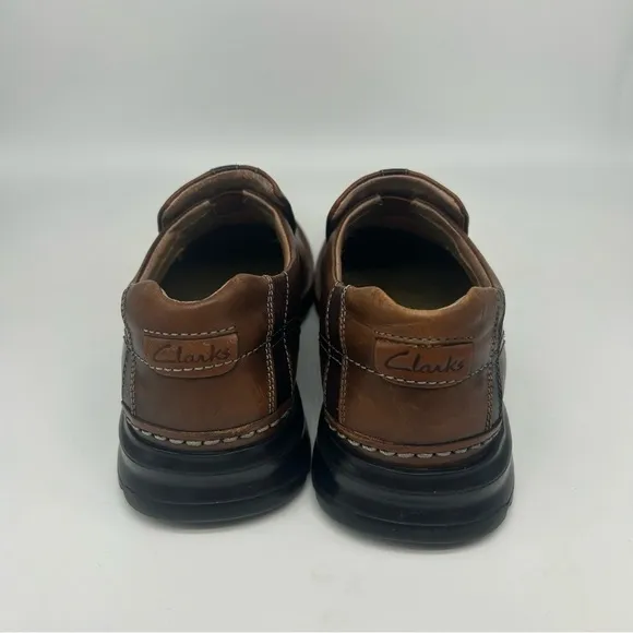 Clarks Gessler Step Loafers Slip on Leather Shoes