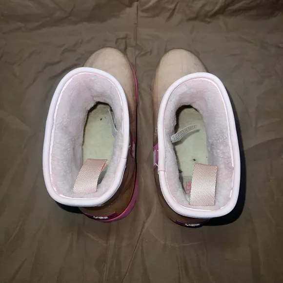 Clear Pink Mini Classic Ugg Boots