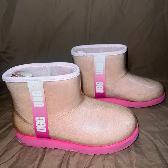 Clear Pink Mini Classic Ugg Boots