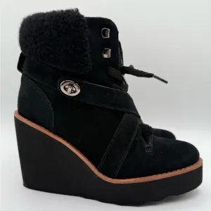 COACH KENNA CALF SUEDE AND SHEARLING BOOTS SZ 6B