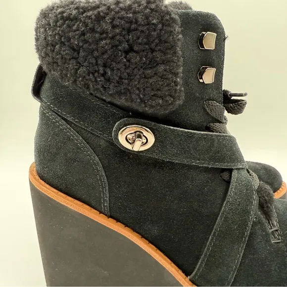 COACH KENNA CALF SUEDE AND SHEARLING BOOTS SZ 6B