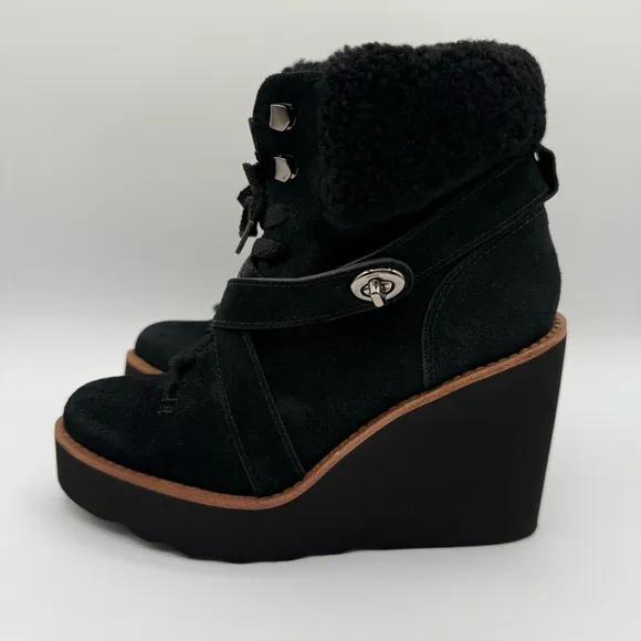 COACH KENNA CALF SUEDE AND SHEARLING BOOTS SZ 6B