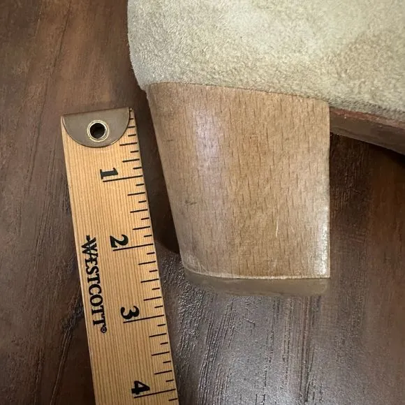COCLICO Beige Soft Suede Ankle Boots Booties