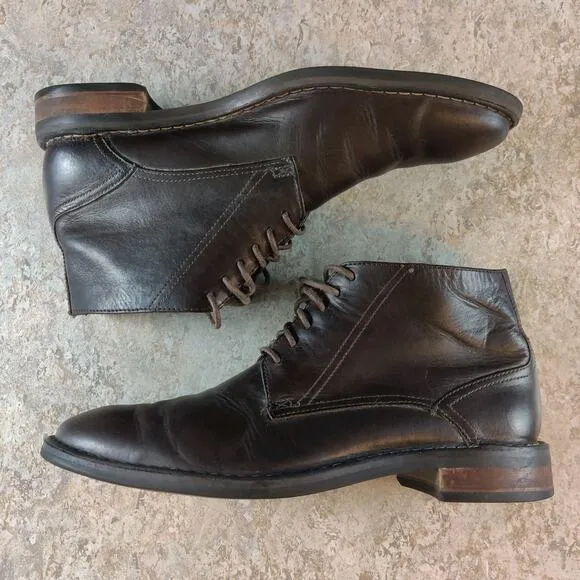 Cole Haan Chukka Boots Mens 10.5 M Brown Leather Lace Up Classic Barely Worn