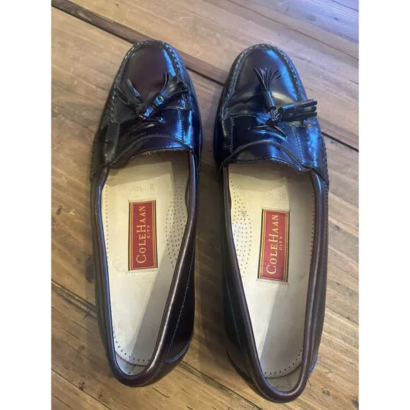 Cole Haan City Tassel Loafers Men’s Size 10.5 Mahogany Burgundy Shoes Office